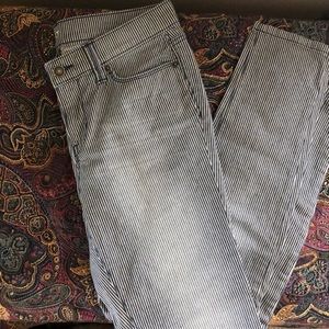 Pinstripe skinny jeans